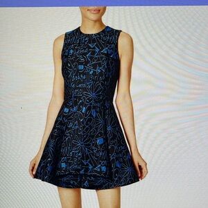 Opening Ceremony patterned fit and flare Doodle Dress, sz 6